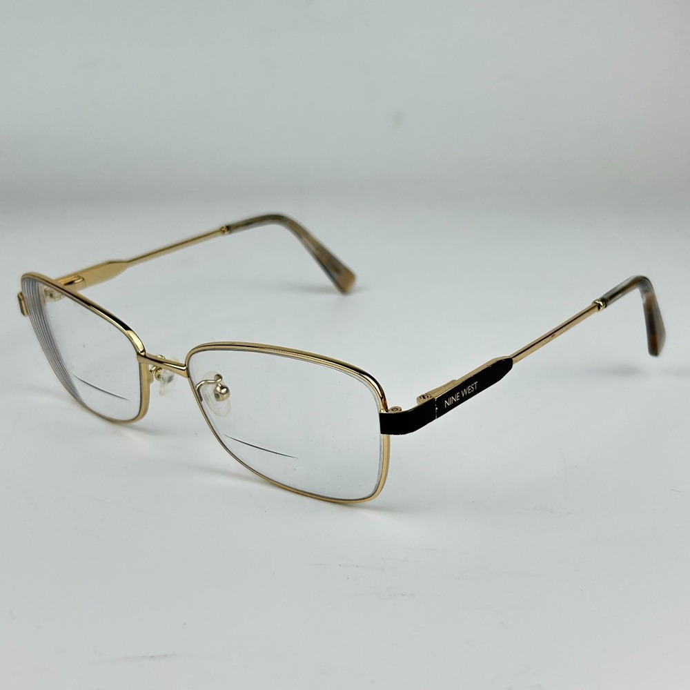 Nine West NW1102X717 Unisex Eyeglasses Frame Gold Metal Full Rim 57-17-140 mm‎